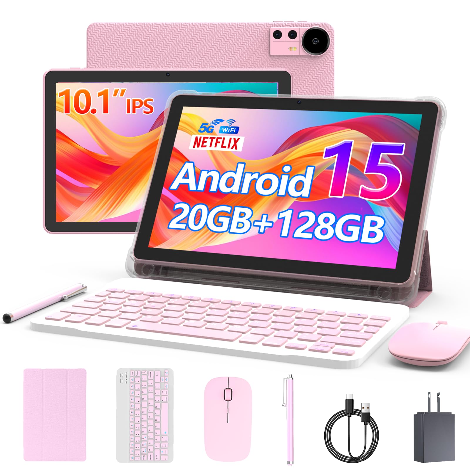 Android 15 Tablet, 10 Inch Tablet, 20GB RAM+128GB ROM/2TB