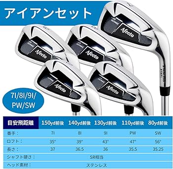 Amazon.co.jp: 右利き用 Afectoメンズゴルフクラブフルセット キャディ