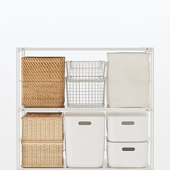 Amazon｜無印良品 スチールユニットシェルフ・スチール棚セット ライト