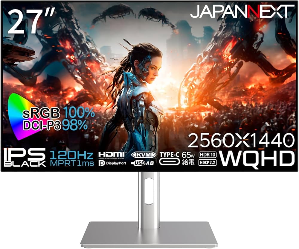 Amazon.co.jp: JAPANNEXT 27インチ モニター WQHD 2560x1440解像度 IPS
