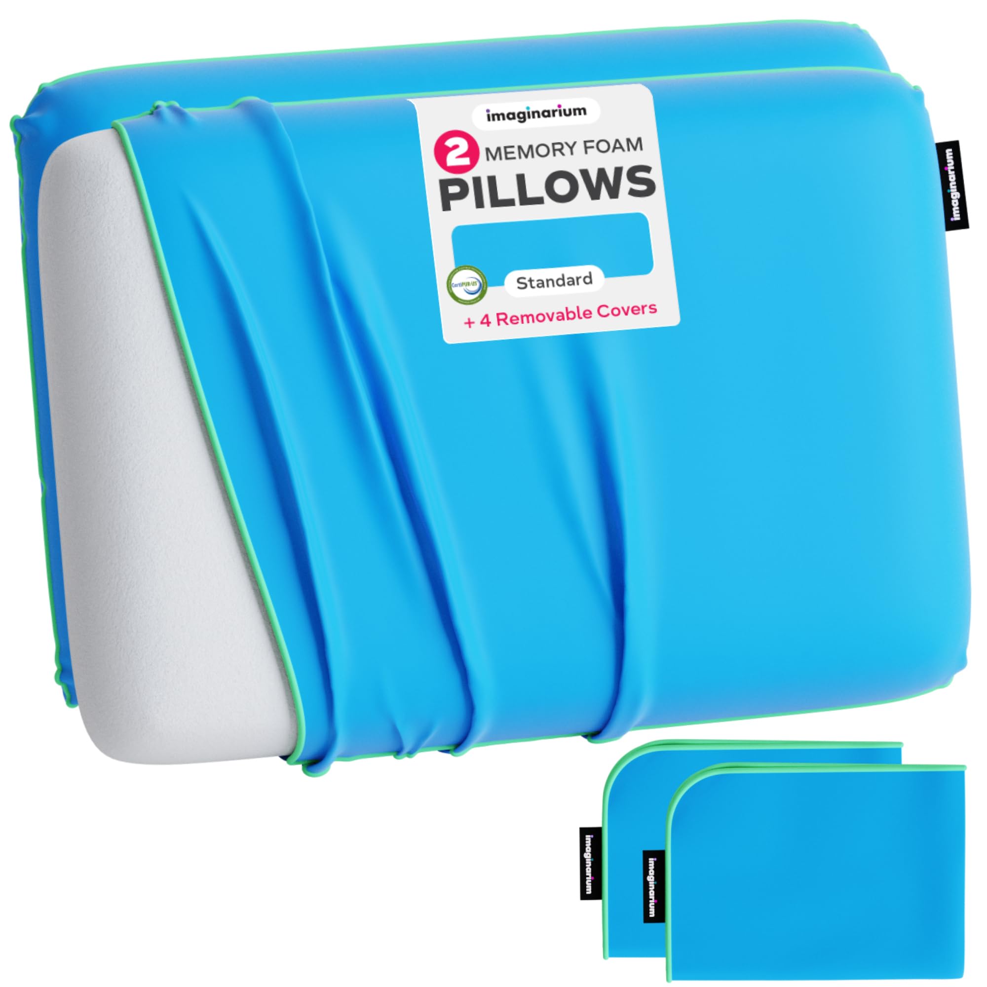 Amazon.com: Imaginarium 2 Pack Memory Foam Pillows for Bed – 16