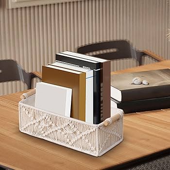 Amazon｜Generic ハンドル付きナチュラル素材バスケット 収納ボックス