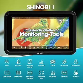 Amazon.co.jp: Atomos Shinobi II 5.2インチ 外部モニター 1500nit 高