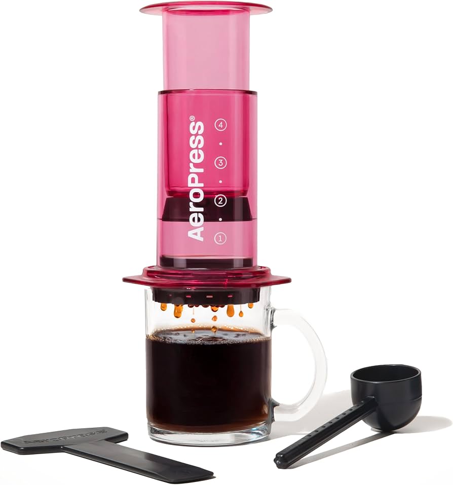 Amazon.com: AeroPress Clear Pink Coffee Press - All-in-One French