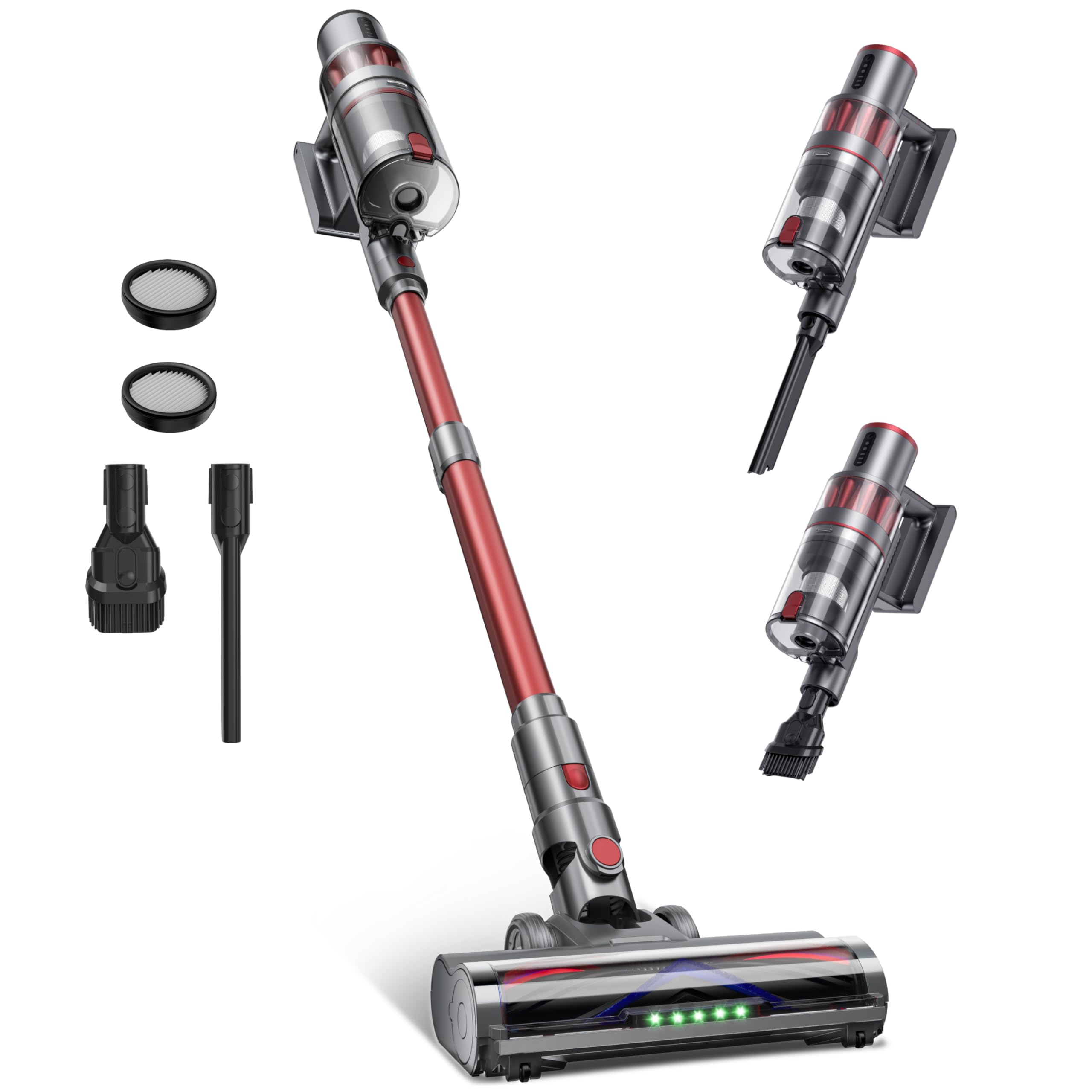 Amazon | 掃除機 コードレス 【55000pa超強力吸引！】60分連続稼働