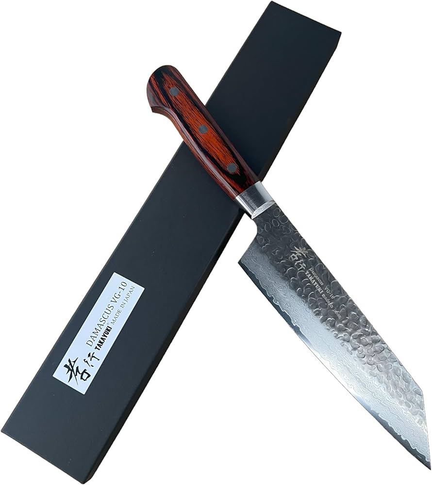 Amazon | 堺孝行 槌目ダマスカス VG10割込み 33層 剣型牛刀 190mm