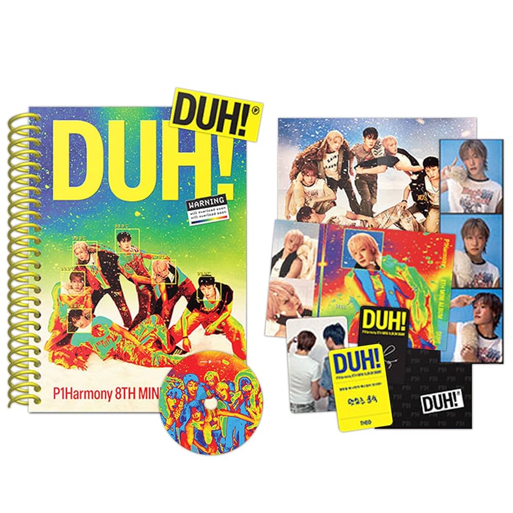 Amazon.com: P1Harmony - 8th Mini Album [DUH!] (U Ver.) Photobook +