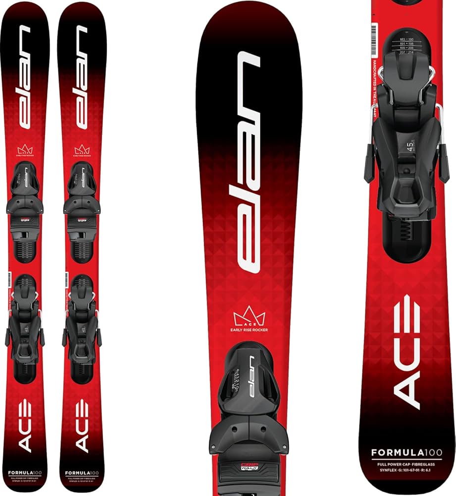 Amazon.com: Elan Formula Skis w/EL 4.5 Bindings Kids Sz 100cm Red