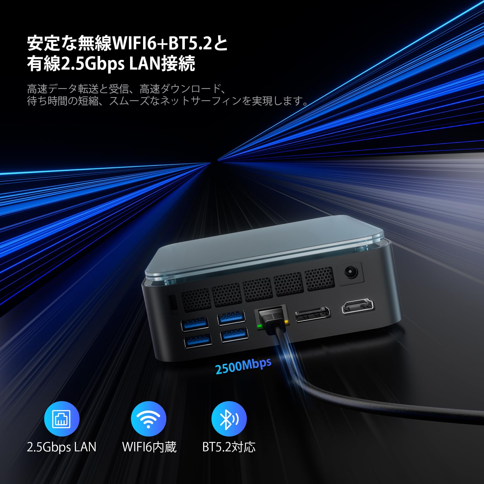 Amazon.co.jp: ミニPC Ryzen 7 7735HS 8コア/16スレッド 最大4.75GHz