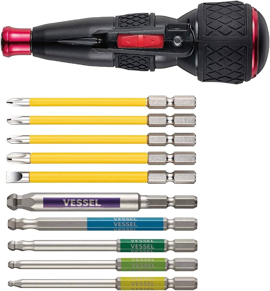 Amazon | ベッセル(VESSEL) 電動 ボールグリップ ドライバー ビット5本