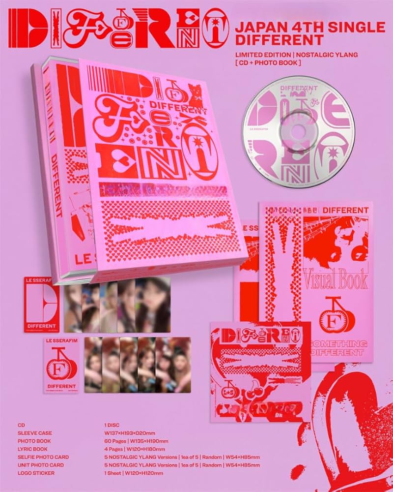 Amazon.com: LE-SSERAFIM - JAPAN 4th Single Album Different