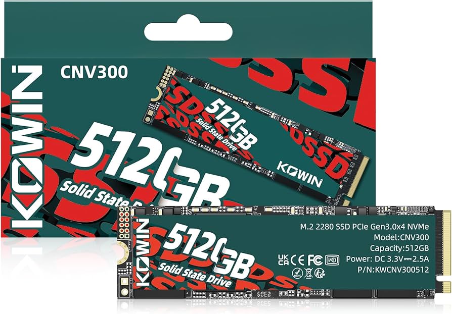 Amazon.com: KOWIN SSD 512GB PCIe 3.0x4 NVMe M.2 2280, R/W up to