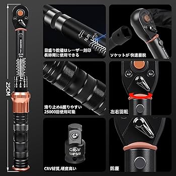 Amazon | DURAXION 1/4インチトルクレンチ セット3点組 トルクレンチ
