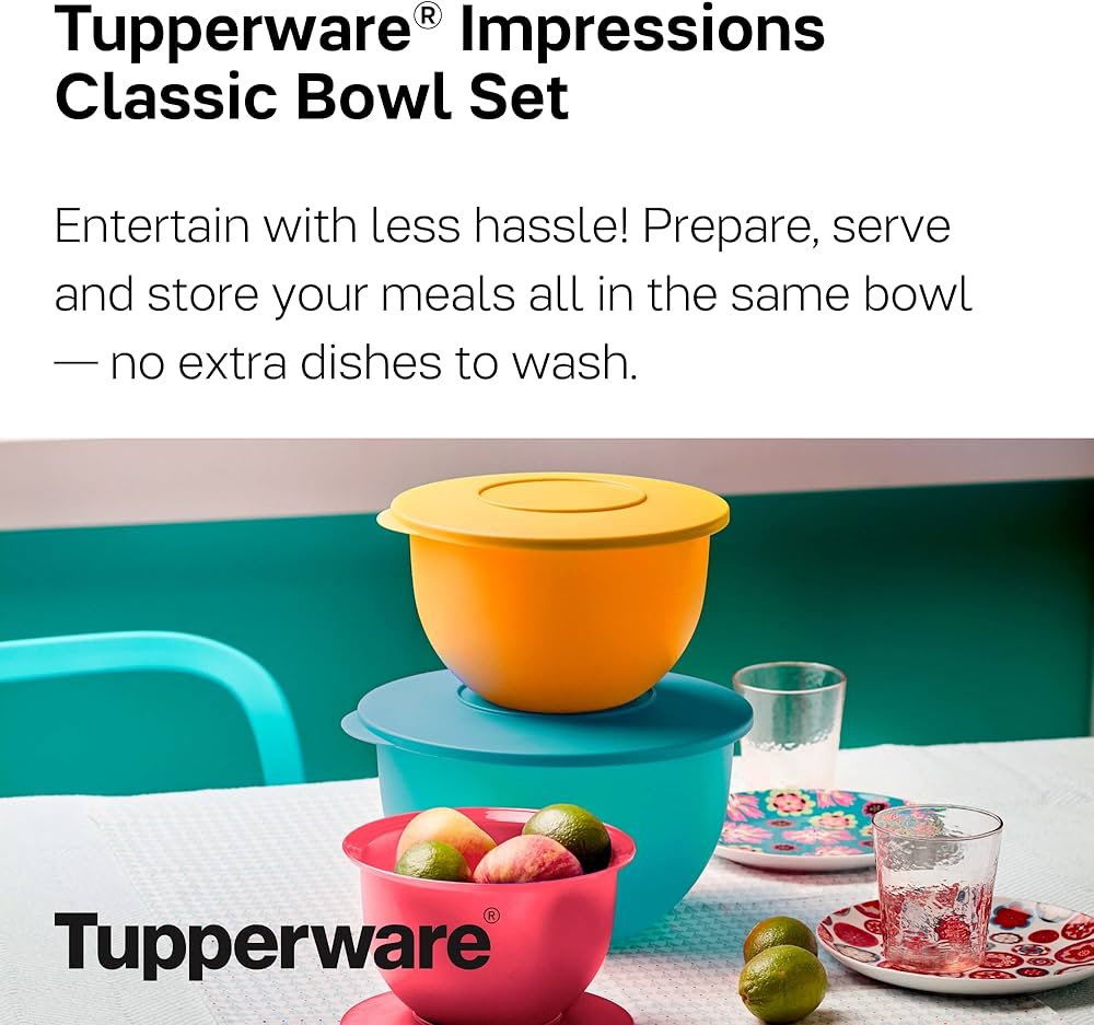 保存容器・ケース Tupperware Heritage 6-Bowl Set 12pieces Amazon