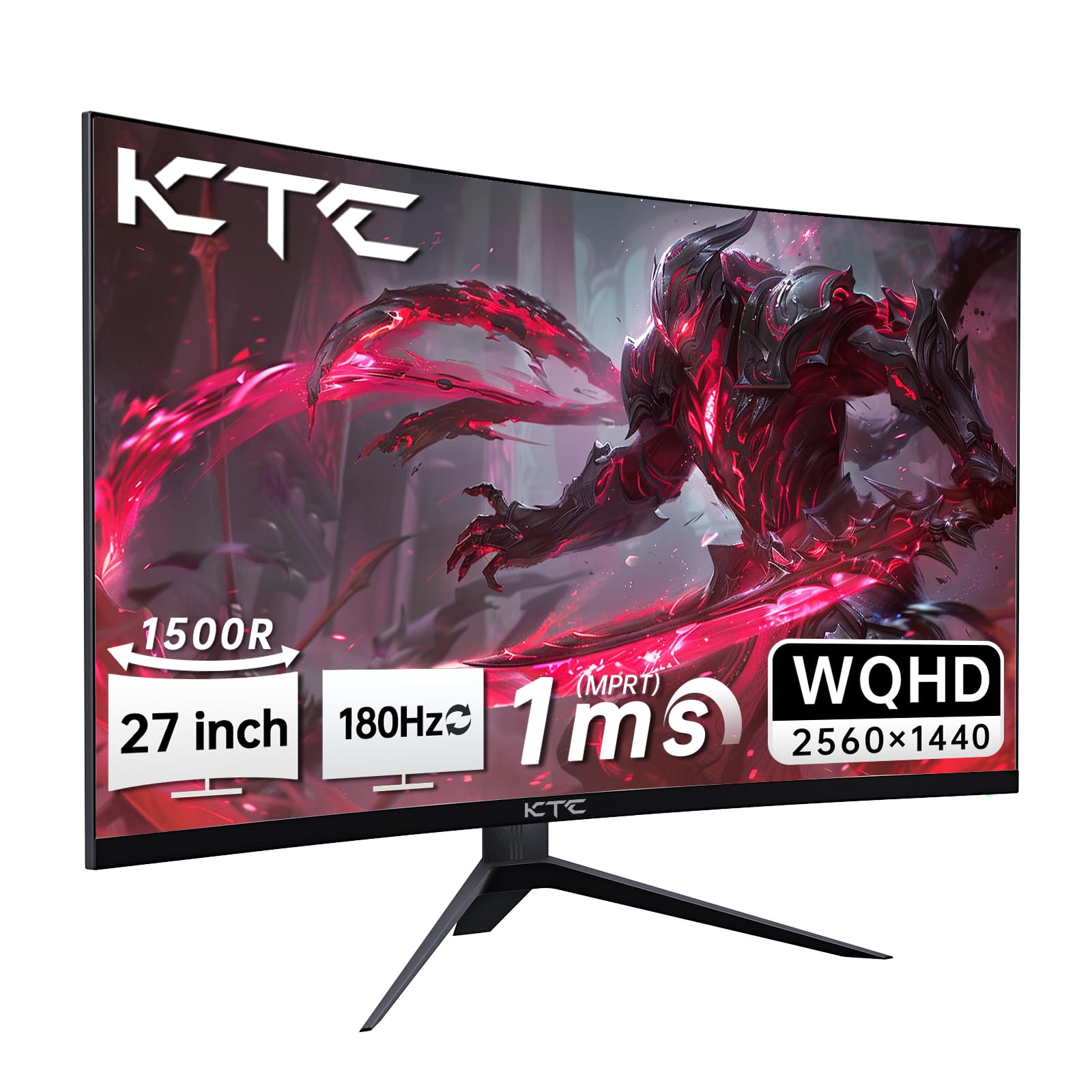 Amazon.co.jp: KTC 27インチ WQHD 180Hz 1ms カーブゲーミングモニター