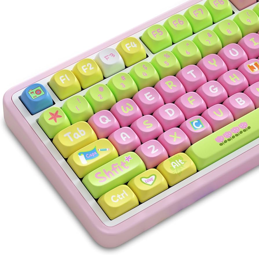 Amazon.com: ZMX Cute PBT Keycaps,Kawaii Dye-Sub Custom Keycaps SOA