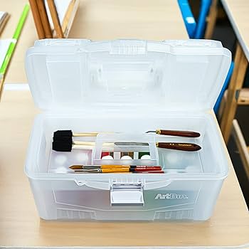 Amazon.com: ArtBin 6918AH Twin Top 17 inch Supply Box, Portable