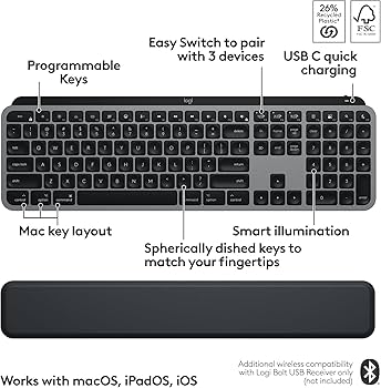 Amazon.com: Logitech MX Keys S Combo for Mac, Wireless Keyboard