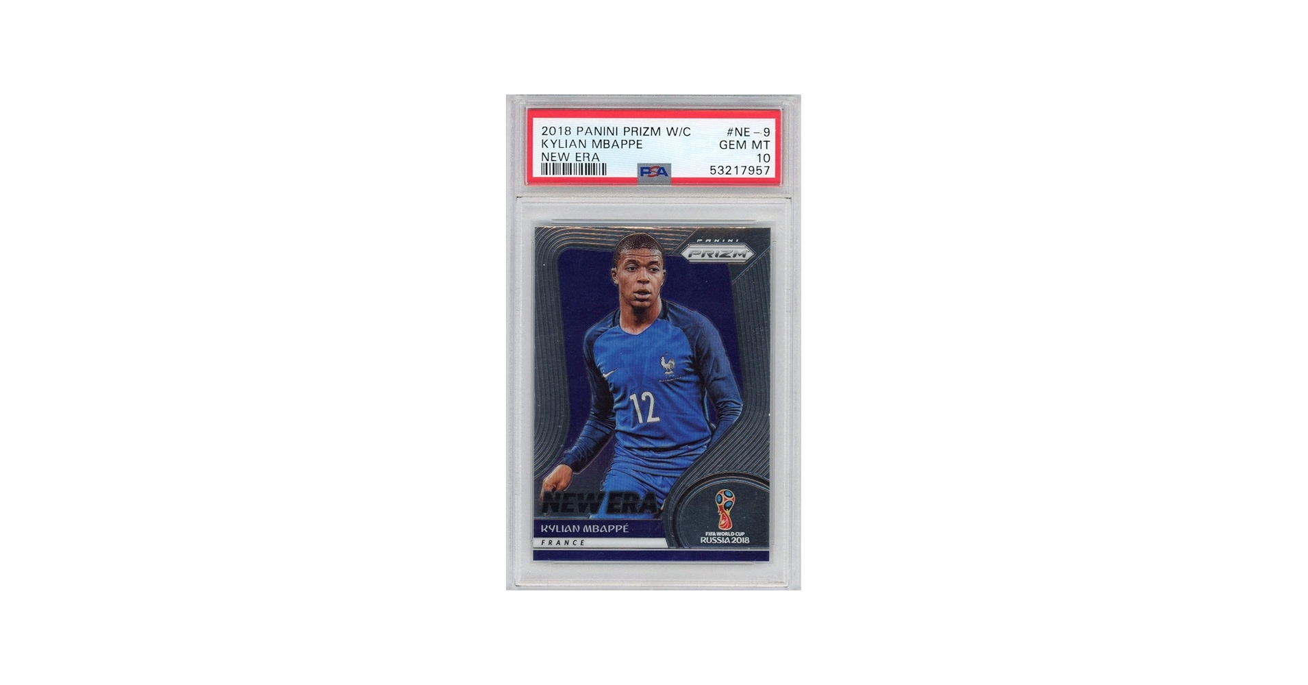 Amazon.com: Graded 2018 Panini Prizm Kylian Mbappe #NE-9 World Cup