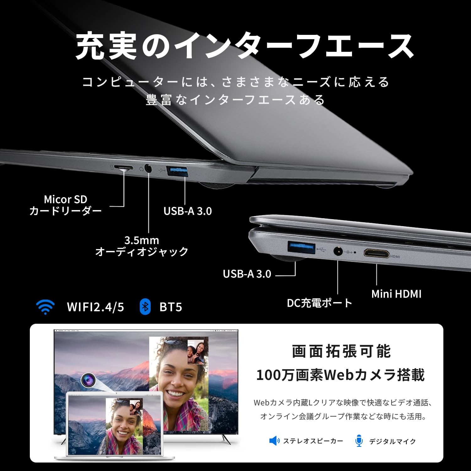 Amazon.co.jp: ZUI-TEC 14インチノートパソコン, FHD IPSディスプレイ