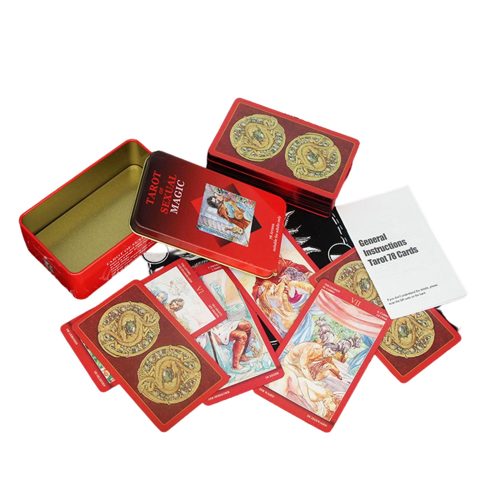 Amazon.co.jp: タロットカードデッキ、78クラシックポータブル運命占い