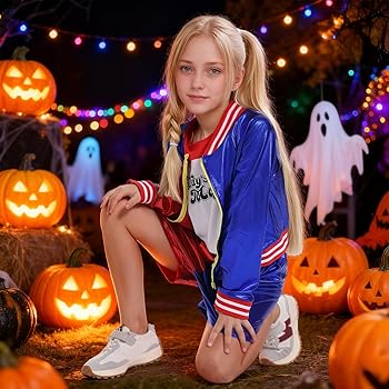 Amazon.co.jp: [SHICHANG] ハーレイクイン コスプレ 子供 ハーレー