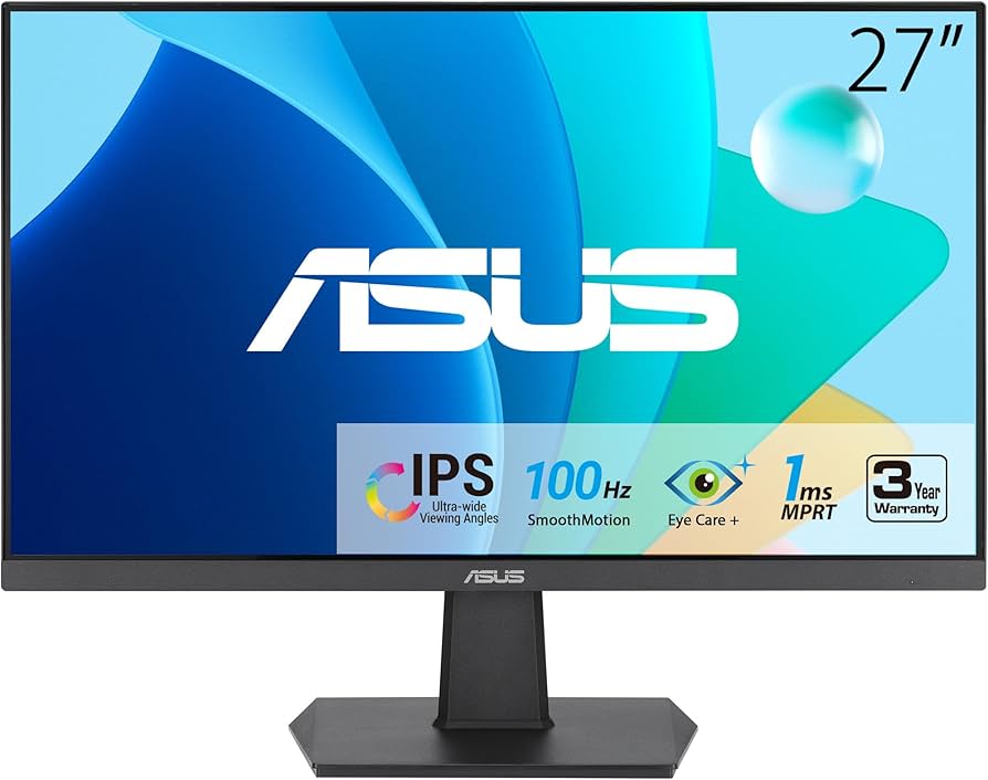 Amazon.com: ASUS 27 Inch Monitor - 1080P, IPS, Full HD, Frameless