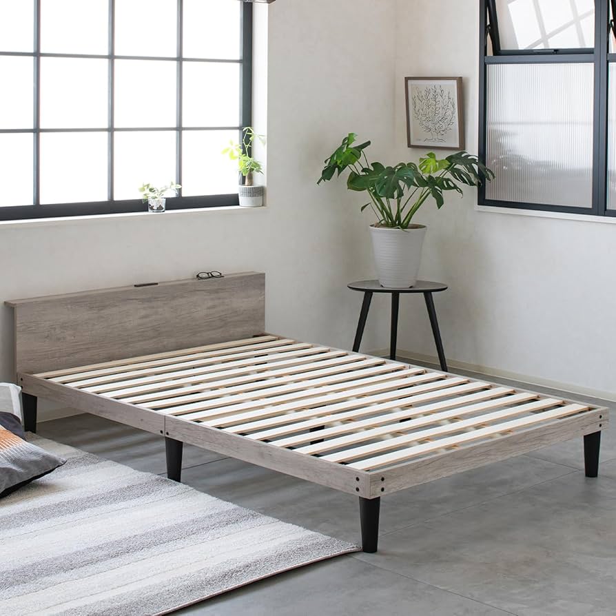 Amazon｜Major In Life ベッド 宮付き ベッドフレーム 宮棚付き