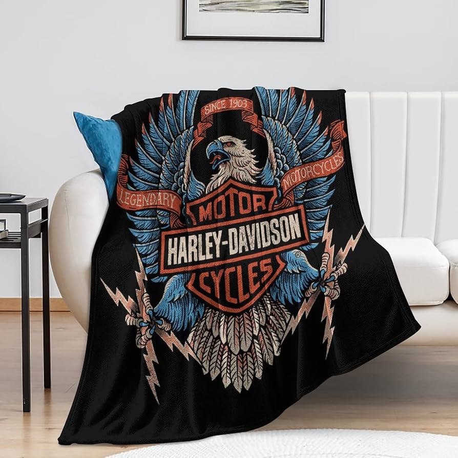 Amazon｜Harley-Davidson ハーレーダビッドソン 毛布 ブランケット