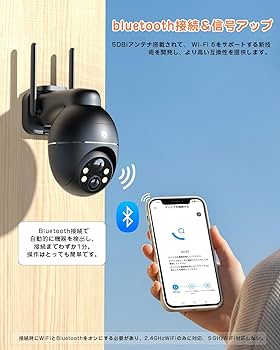Amazon.co.jp: 800万画素・360度PTZ Dipclea 防犯カメラ 屋外 ソーラー
