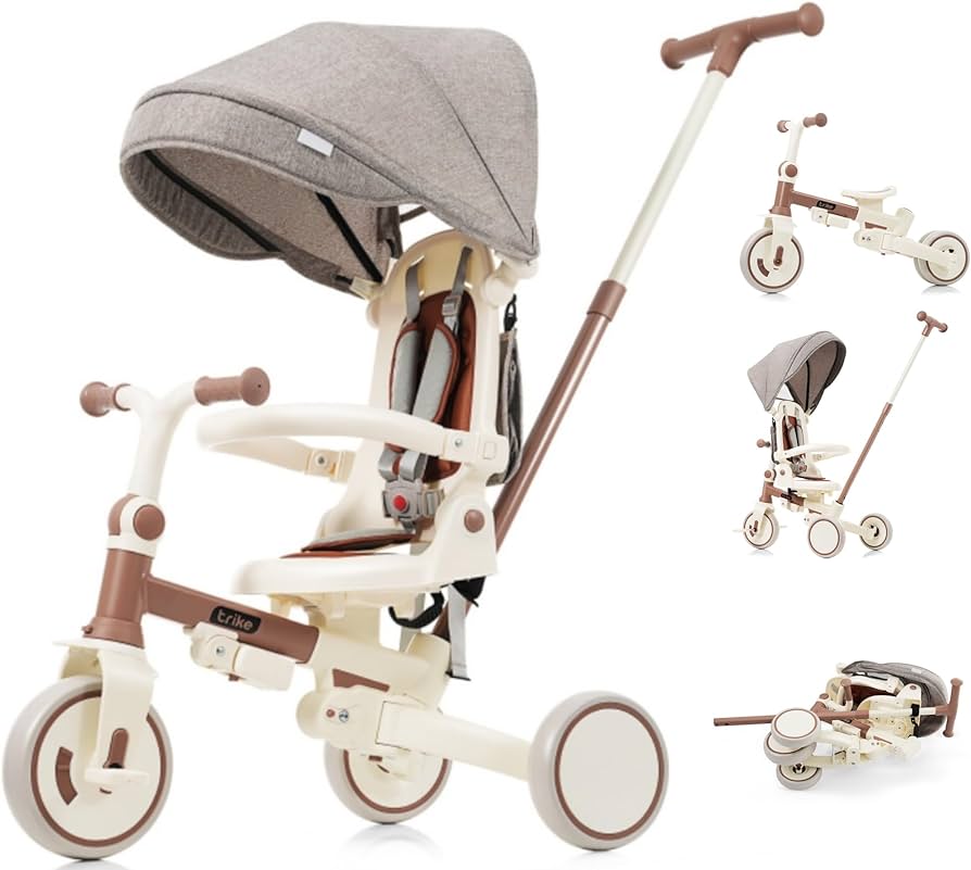 Amazon.co.jp: BTM 子供用三輪車 7in1 折りたたみ 手押し 7way 1~3歳