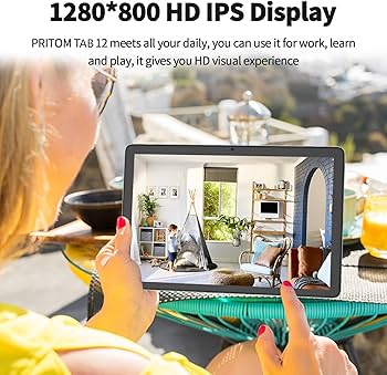 Amazon.com : PRITOM TAB12 10 Inch Phone Tablet Android 14, 5Ghz