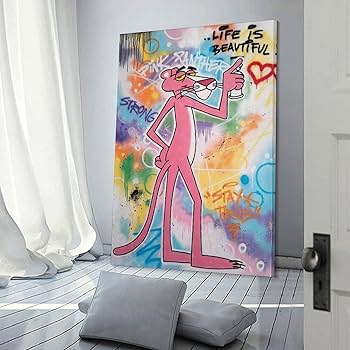 Amazon.co.jp: Pink Panther ピンクパンサー ポスター キャンバス