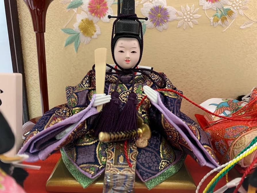 Amazon | 雛人形 豆雛五人 溜塗 アクリルケース 225A-294 ひな人形