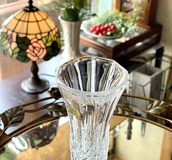 Amazon.co.jp: クリスタルガラス 花瓶 フラワーベース 花器 カメイ