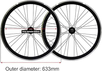 Amazon | 700C 固定ギア自転車 ホイールセット 40mm ピストバイク