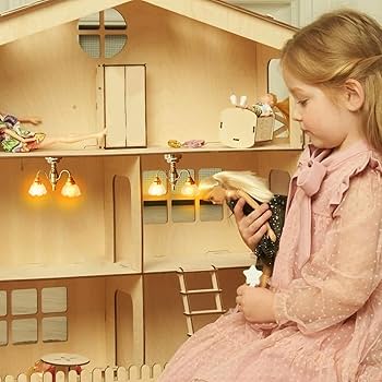 Amazon.co.jp: 1:12ドールハウスライト、ミニ3ヘッドドールハウス