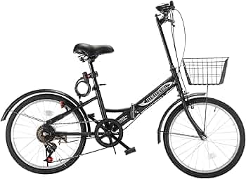 Amazon | JIEBEIER 自転車 折り畳み自転車 20インチ 7段変速 カゴ