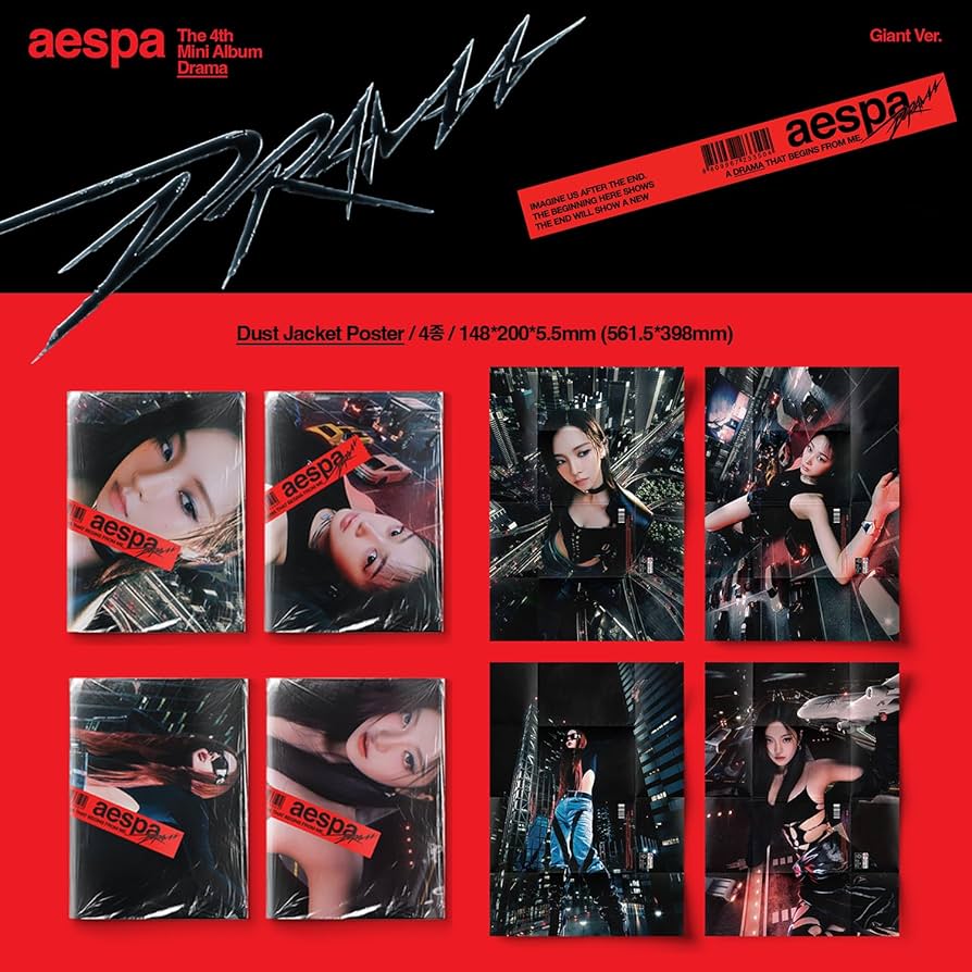 Amazon.com: aespa - 4th Mini Album [DRAMA] (Giant Ver. - Random