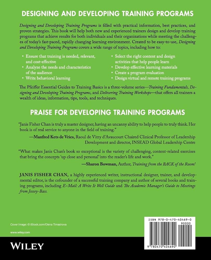 Designing and Developing Training Programs: Pfeiffer Essential