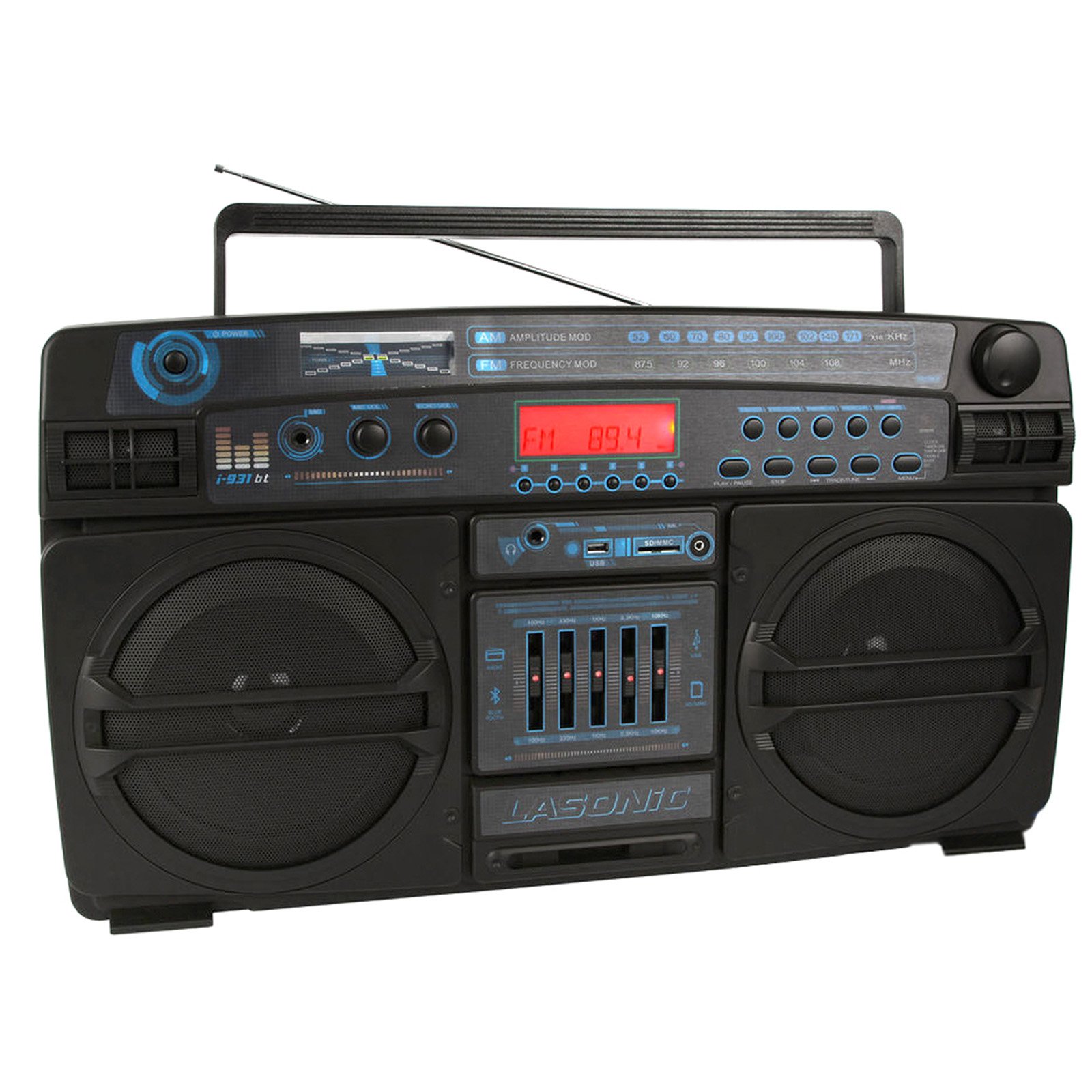 Amazon.com: Lasonic i-931BT BoomBox BLUETOOTH AM/FM EQ USB SD AUX
