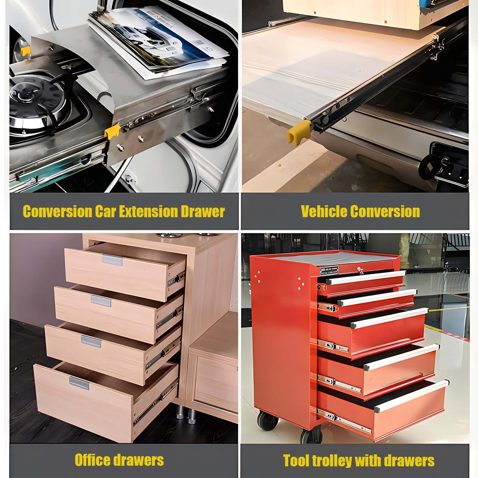Amazon.co.jp: スライドレール 伸縮式 引き出しスライドレール 250
