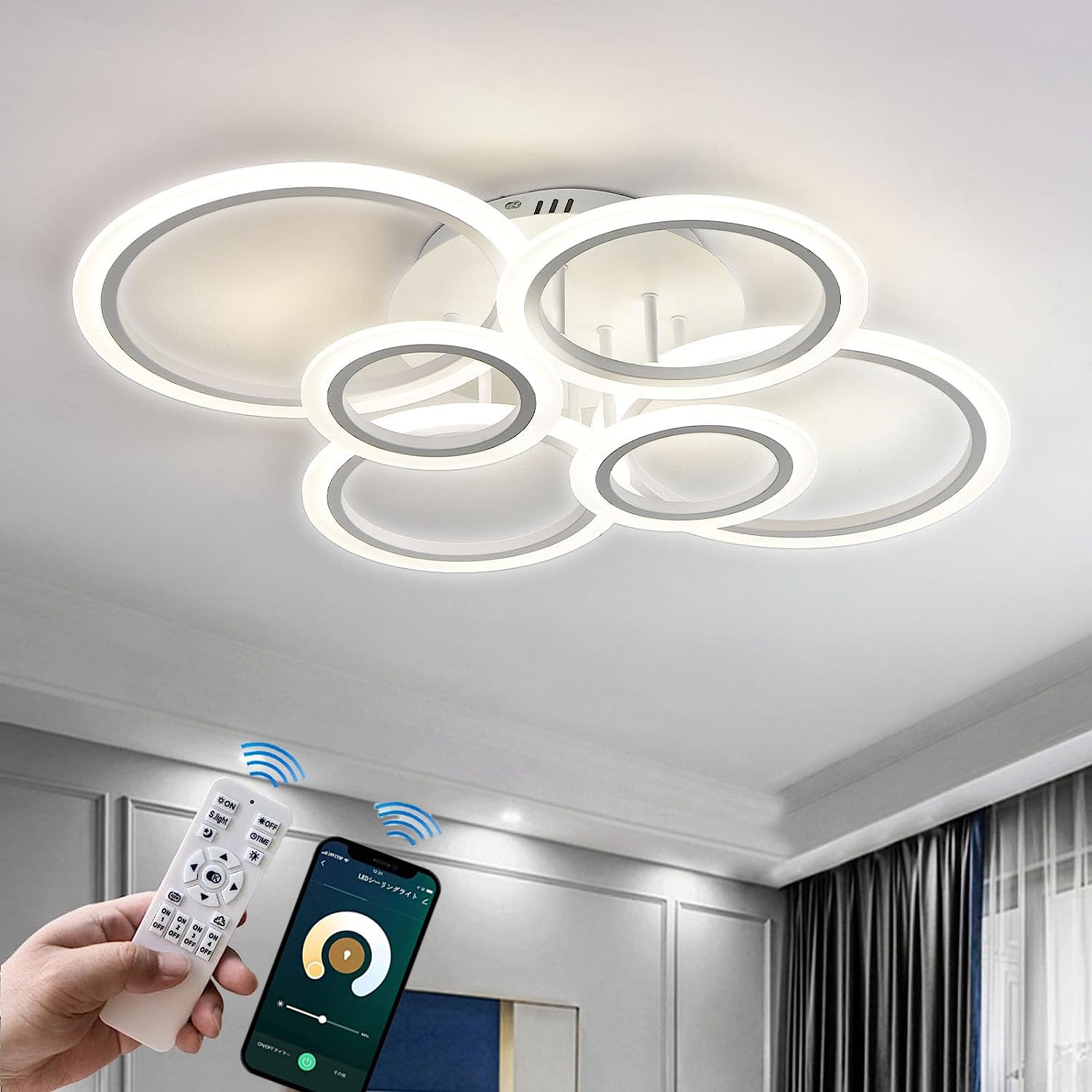 Amazon.co.jp : LED シーリングライト 8~20畳 おしゃれ 北欧 円形照明