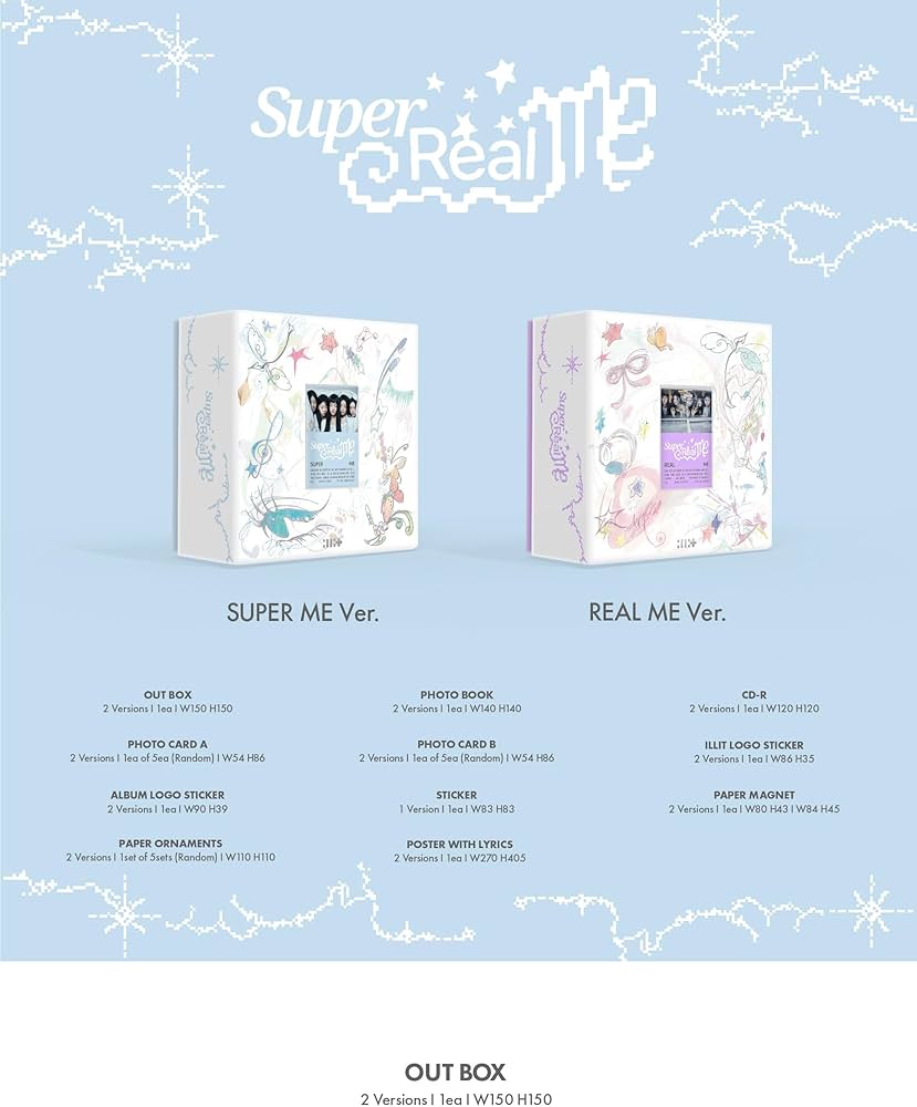 Amazon.co.jp: ILLIT SUPER REAL ME 1st Mini Album CD+Poster with