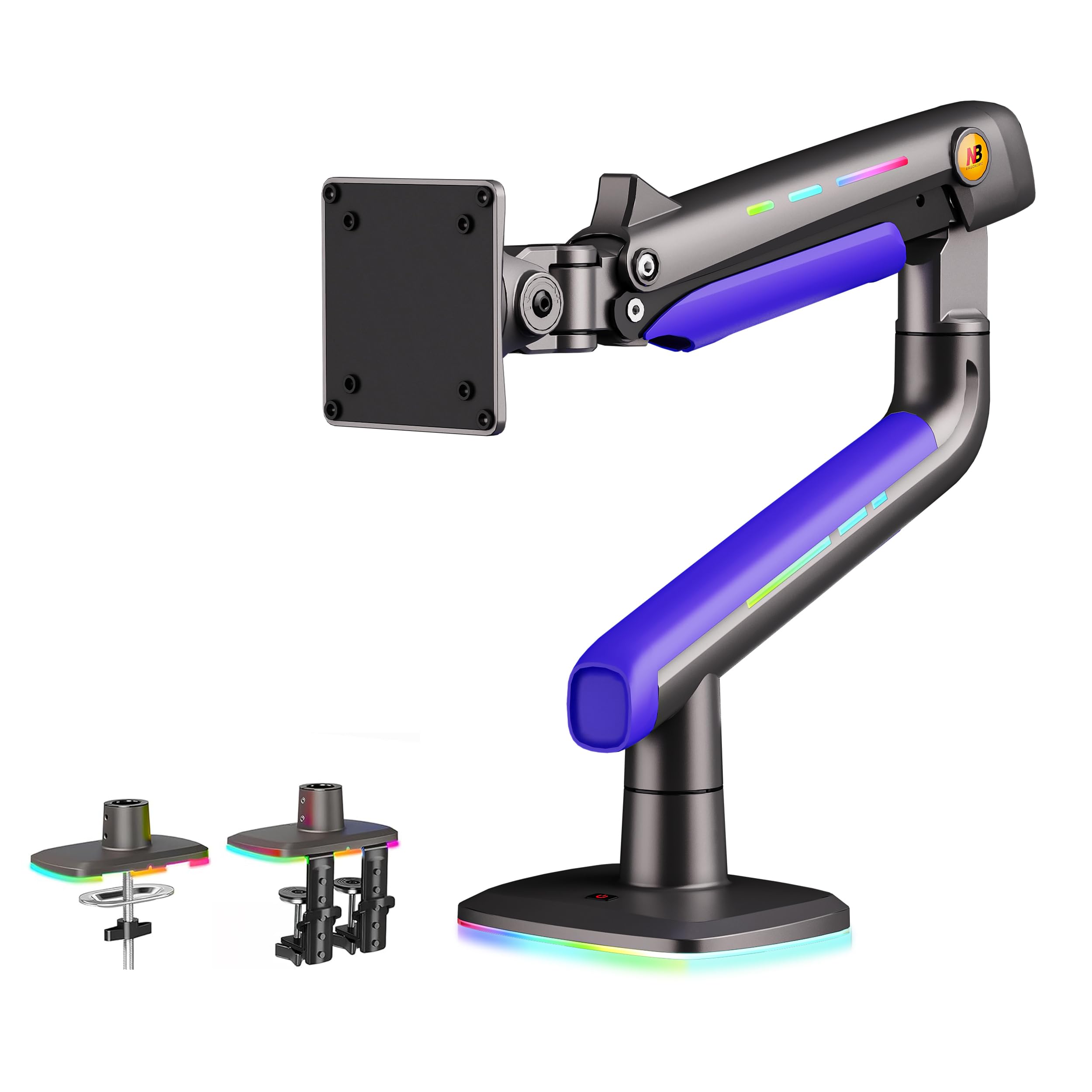 Amazon.co.jp: NB ERGONOMIC【RGBライト付き】大型モニターアーム 大