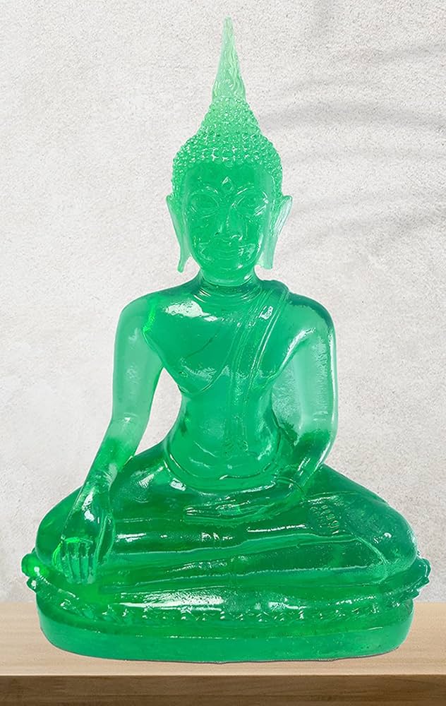 Amazon｜BUDDHO 翡翠仏像 誘惑を克服する仏像高さ7インチ 瞑想 座って