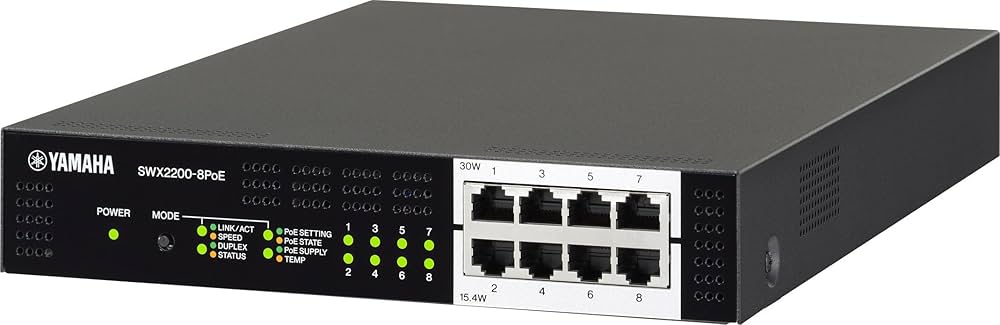 Amazon | ヤマハ スマートL2スイッチ 8ポート SWX2200-8PoE | ヤマハ