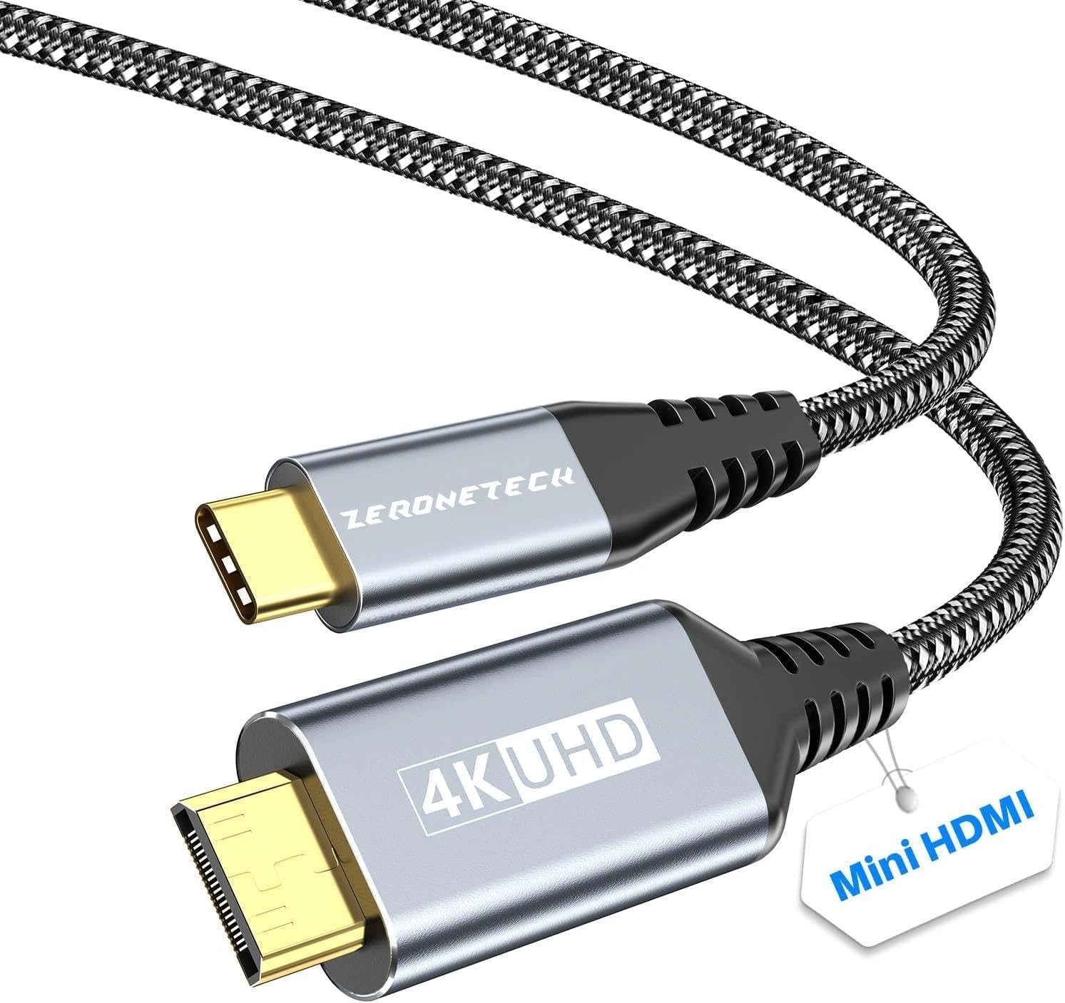 Amazon | ZeroneTeck USB C ミニHDMIケーブル 2.0【4K@60Hz映像出力