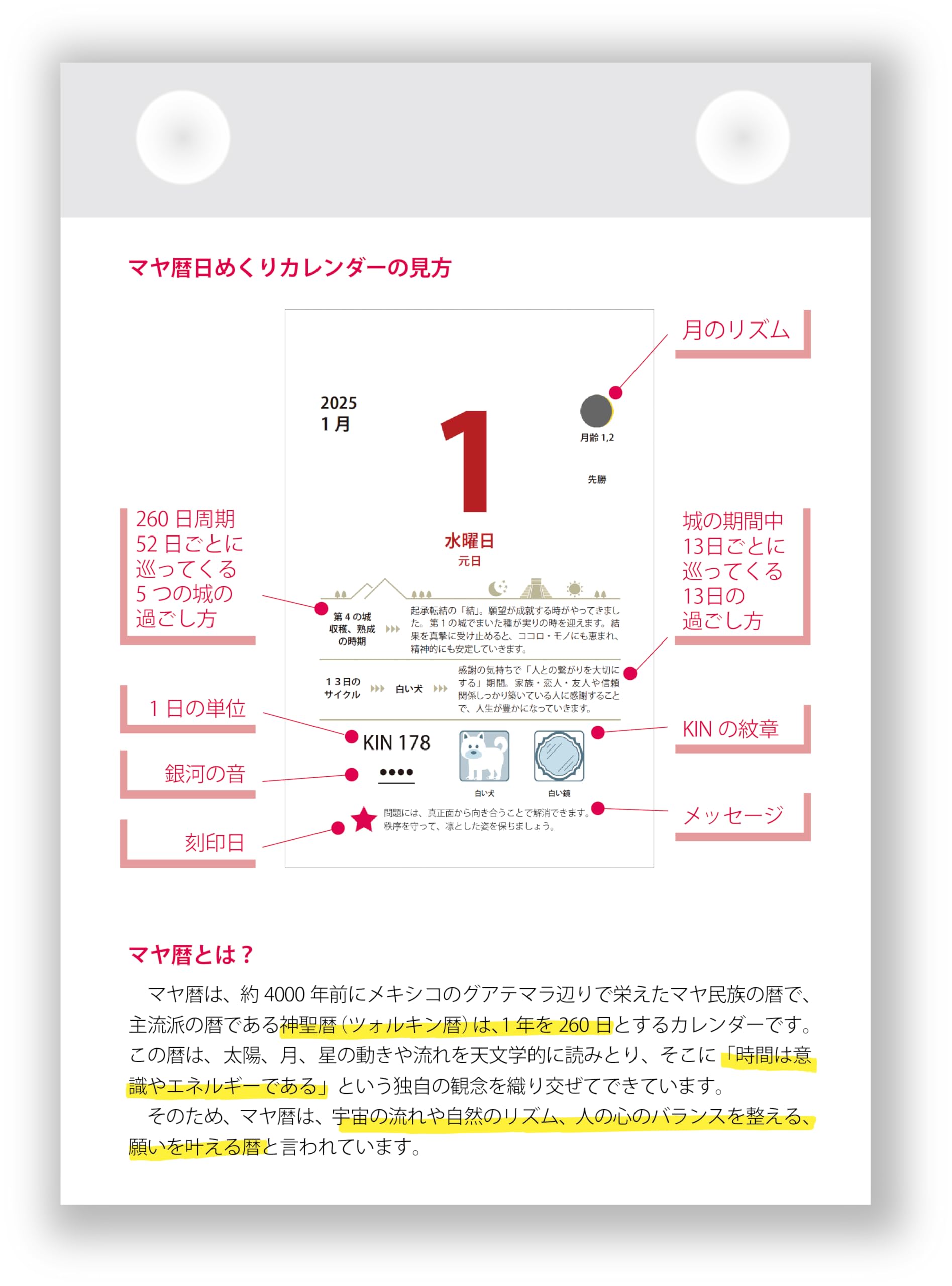 Amazon | マヤ暦日めくりカレンダー マヤ暦簡単解説書付き