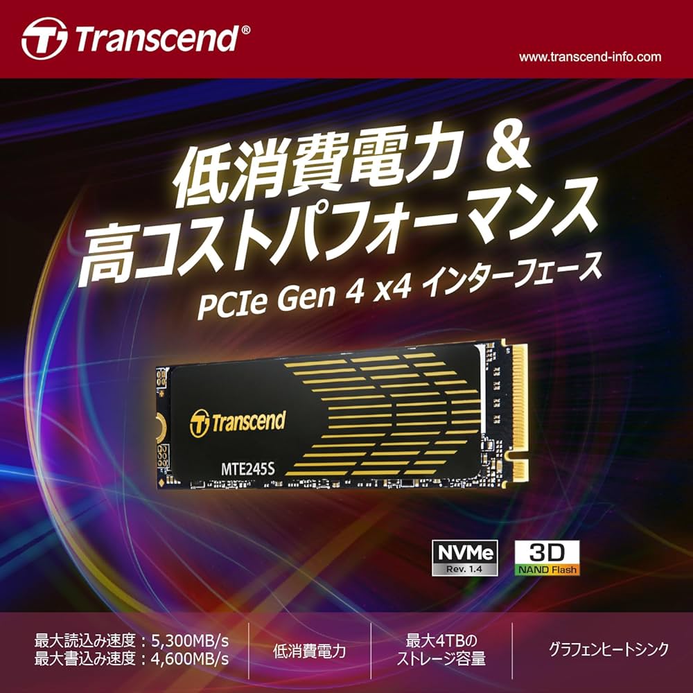 Amazon | トランセンド 2TB SSD M.2(2280) NVMe PCIe Gen4×4【最大転送